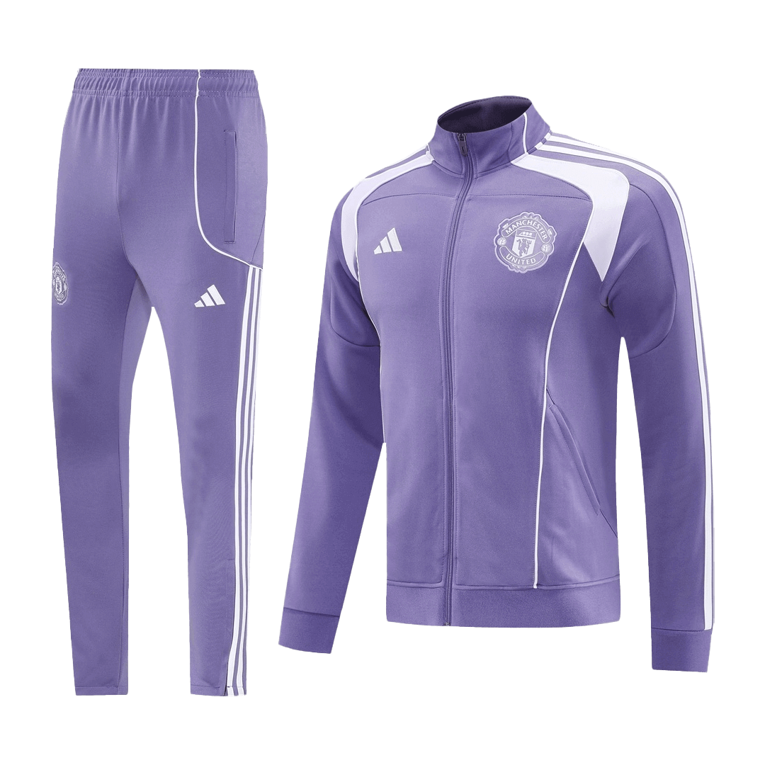 Męski dres treningowy z kurtką Manchester United 2025/26 fioletowy