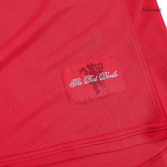 Koszulka piłkarska retro z długim rękawem Manchester United 2007/08 domowa SCHOLES #18 - Kibula