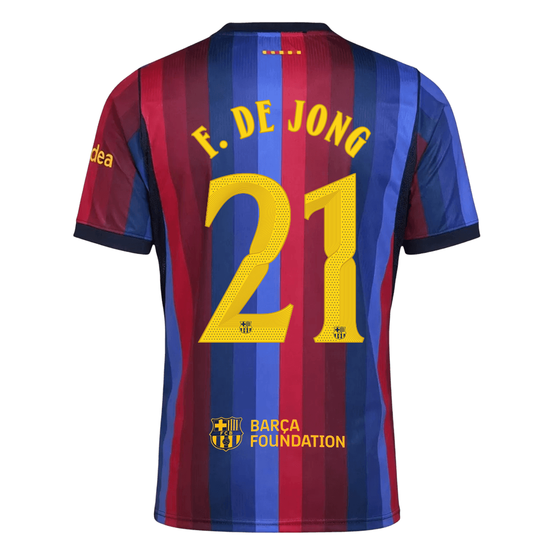Koszulka piłkarska FC Barcelona UCL 2026/27 domowa F. DE JONG #21 - Kibula