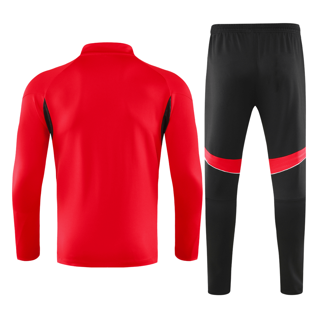Męski dres treningowy z bluzą rozpinaną Arsenal 2025/26 czerwony - Kibula