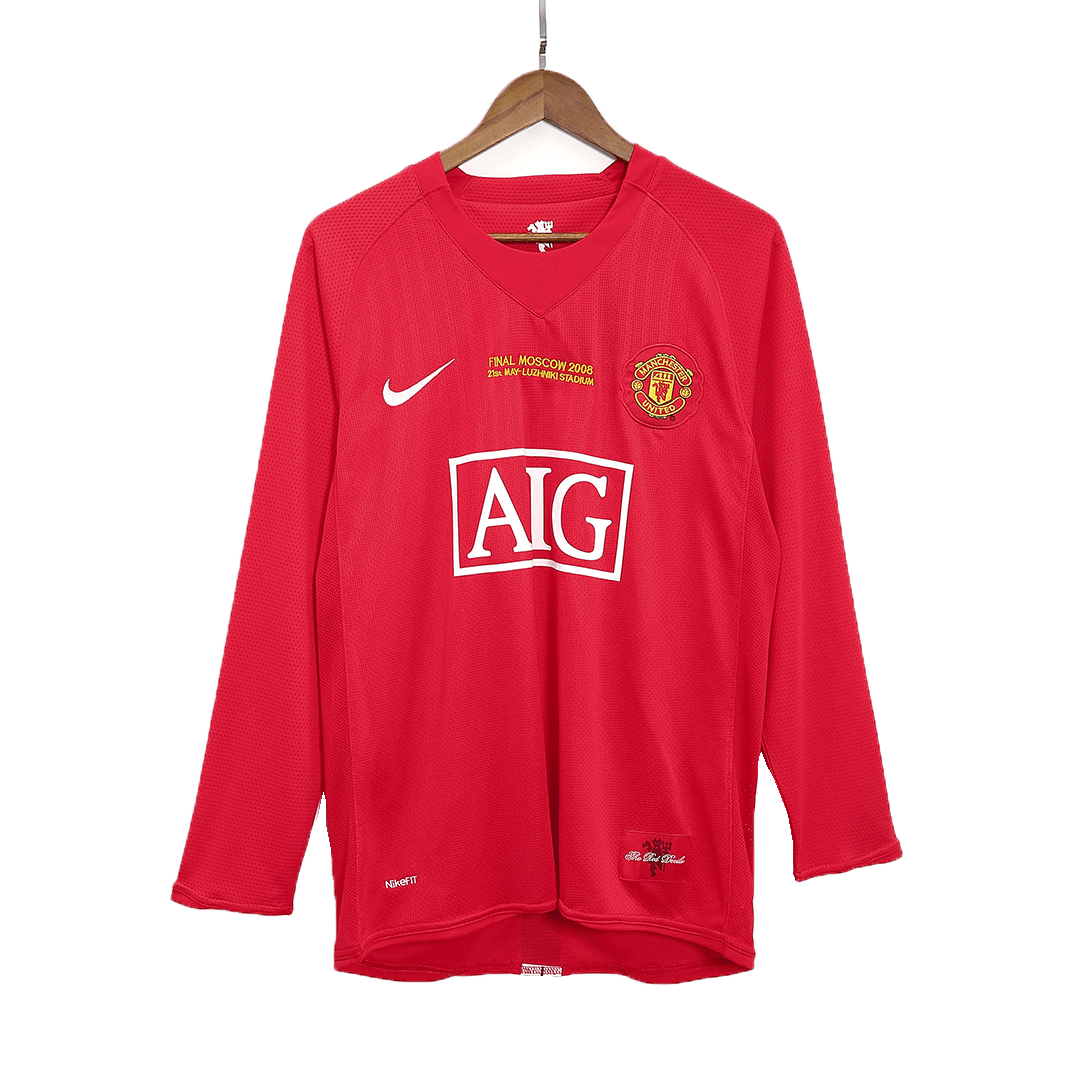 Koszulka piłkarska retro z długim rękawem Manchester United UCL Final UCL 2007/08 domowa RONALDO #7 - Kibula