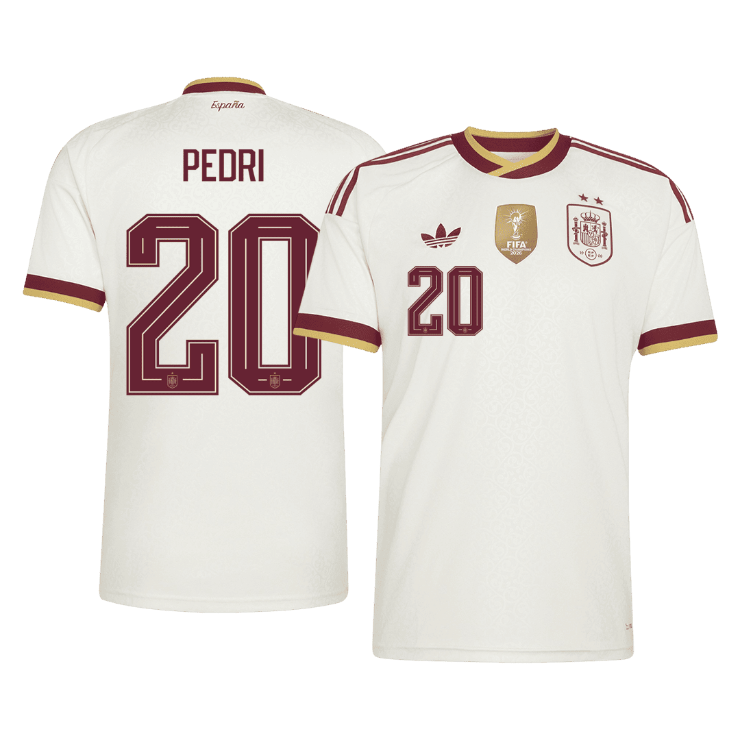 Koszulka piłkarska Hiszpania Mundial 2026 wyjazdowa Champion Edition PEDRI #20