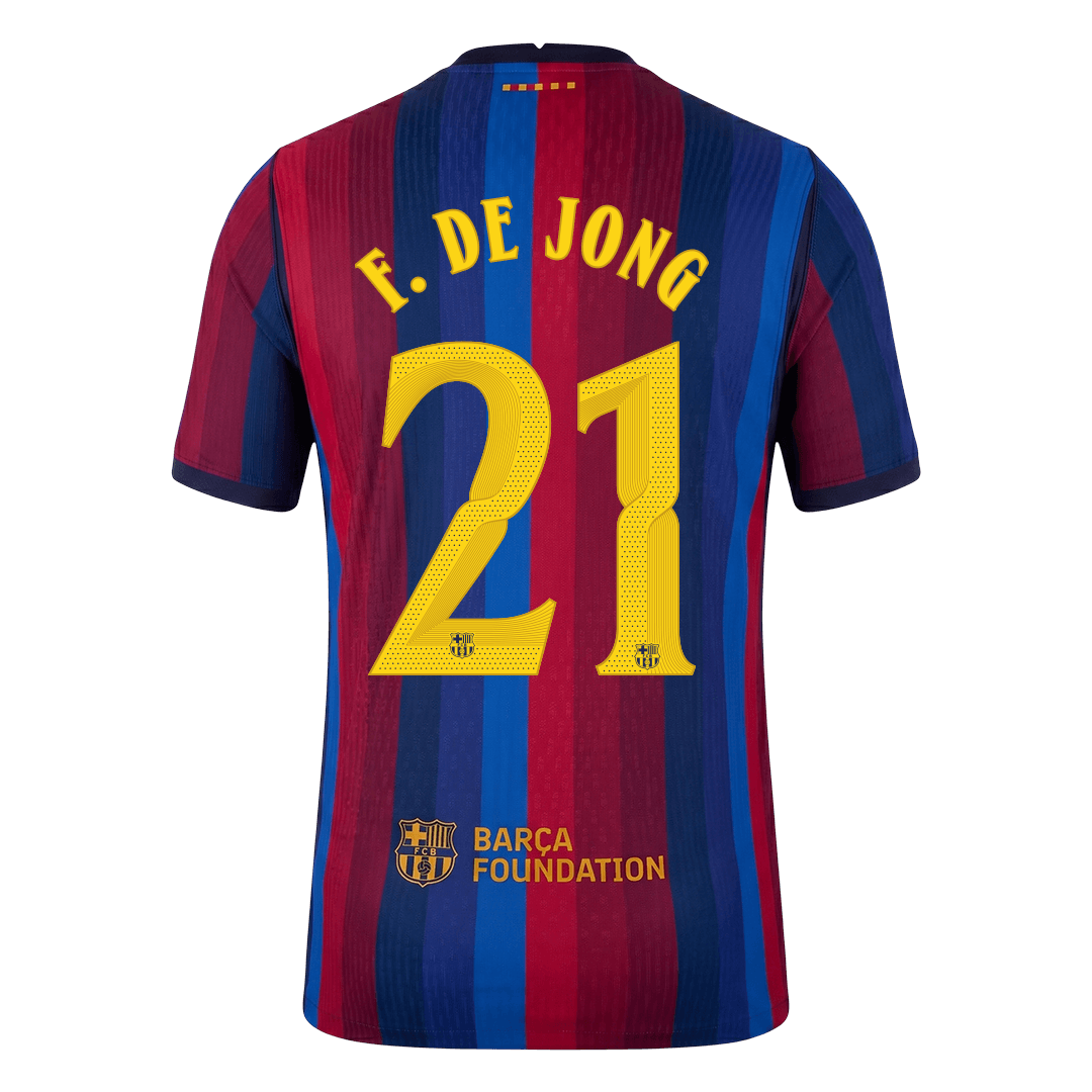 Koszulka piłkarska w wersji zawodniczej FC Barcelona UCL 2026/27 domowa F. DE JONG #21