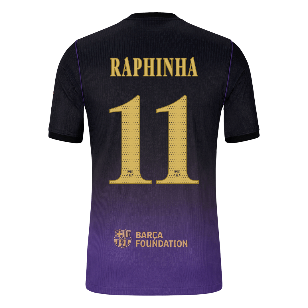 Koszulka piłkarska w wersji zawodniczej FC Barcelona UCL 2026/27 wyjazdowa RAPHINHA #11