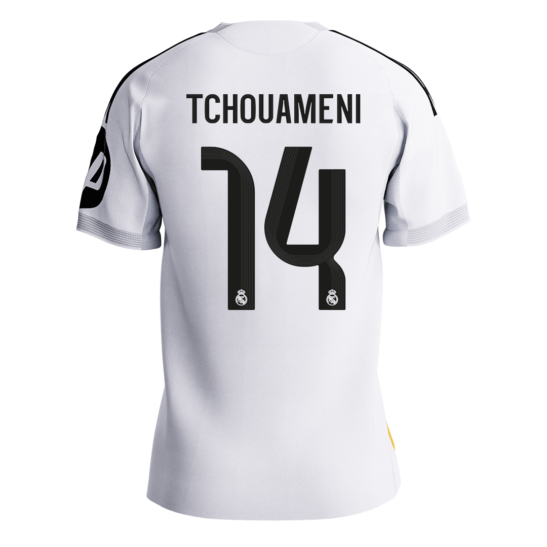 Koszulka piłkarska w wersji zawodniczej Real Madryt 2025/26 domowa TCHOUAMENI #14