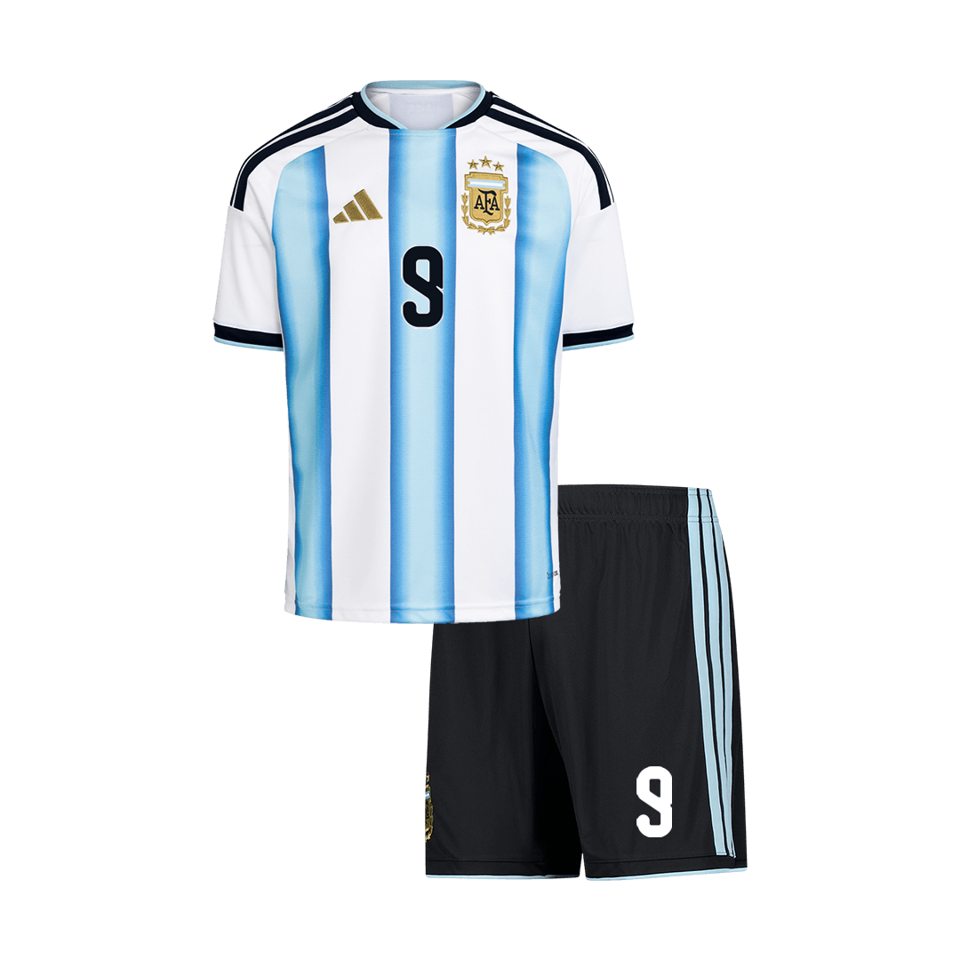 Dziecięcy zestaw piłkarski Argentyna Mundial 2026 domowy J. ALVAREZ #9