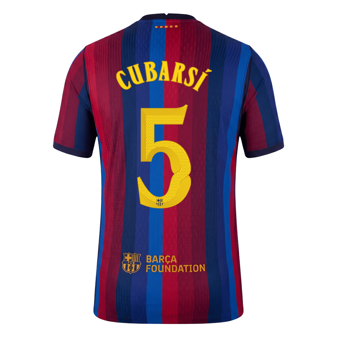 Koszulka piłkarska w wersji zawodniczej FC Barcelona UCL 2026/27 domowa CUBARSÍ #5
