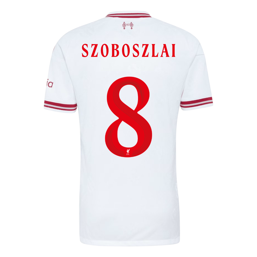 Koszulka piłkarska w wersji zawodniczej Liverpool UCL 2026/27 wyjazdowa SZOBOSZLAI #8