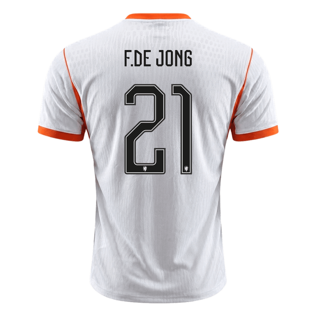 Koszulka piłkarska w wersji zawodniczej Holandia Mundial 2026 wyjazdowa F.DE JONG #21