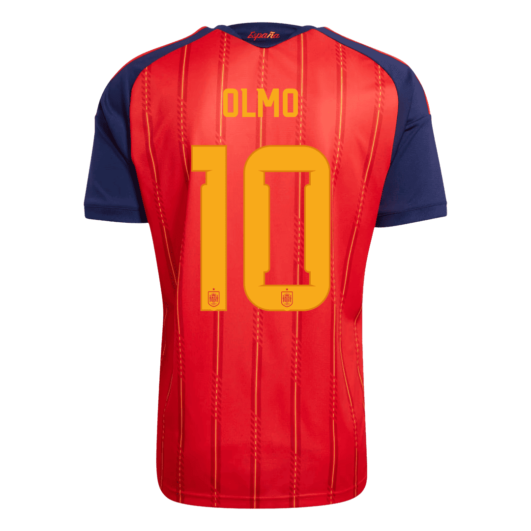 Koszulka piłkarska Hiszpania Mundial 2026 domowa Champion Edition OLMO #10