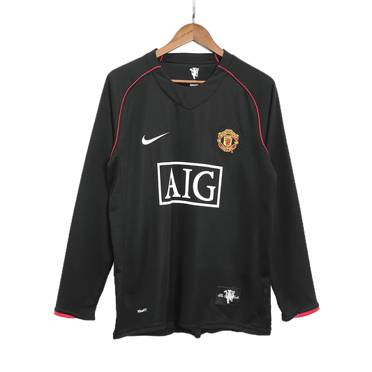 Koszulka piłkarska retro z długim rękawem Manchester United 2007/08 wyjazdowa - Kibula