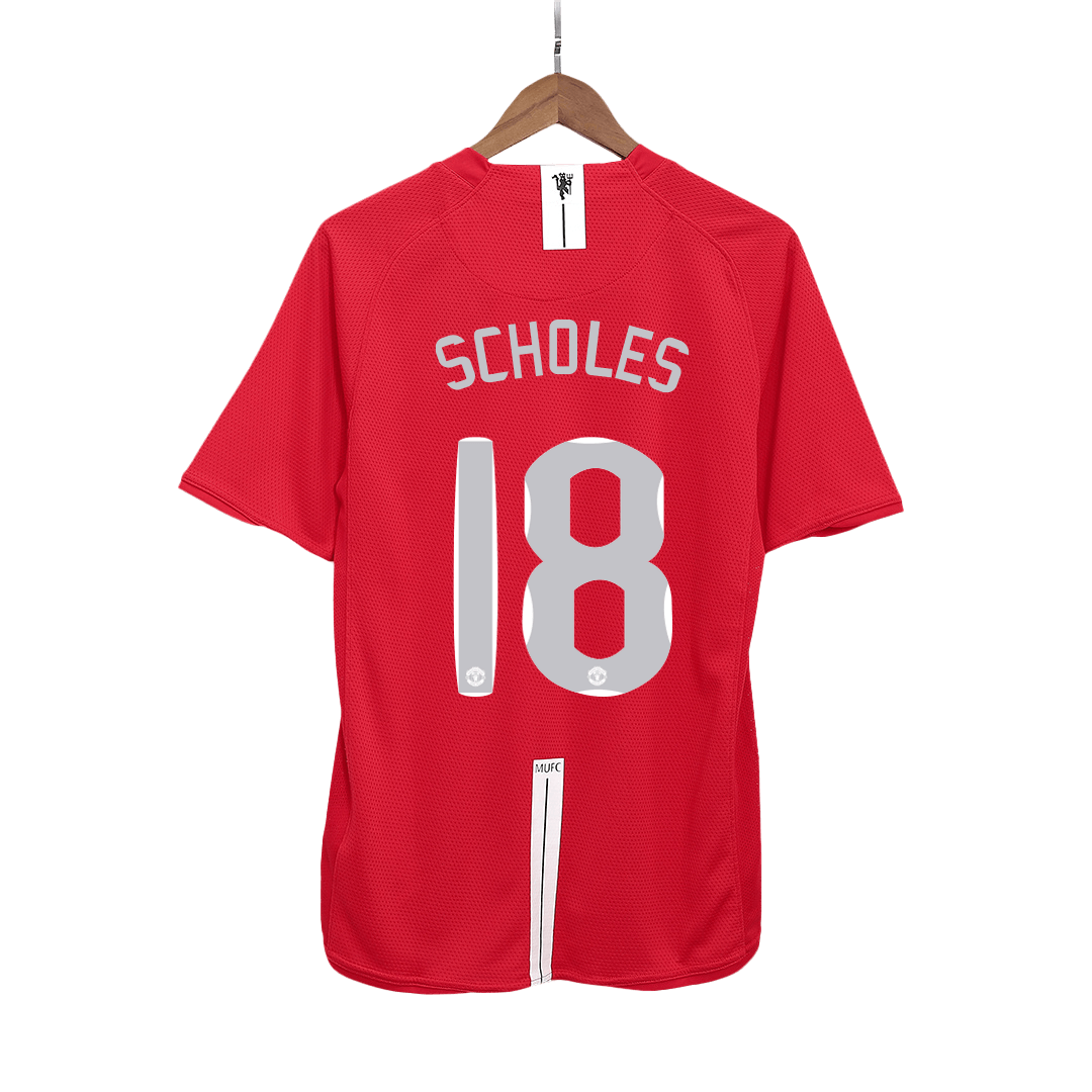 Koszulka piłkarska retro Manchester United UCL Final UCL 2007/08 domowa SCHOLES #18 - Kibula