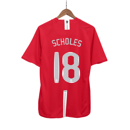 Koszulka piłkarska retro Manchester United UCL Final UCL 2007/08 domowa SCHOLES #18 - Kibula