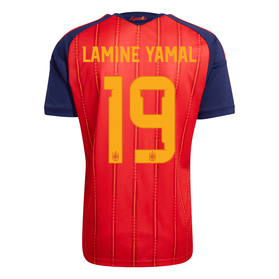 Koszulka piłkarska Hiszpania Mundial 2026 domowa Champion Edition LAMINE YAMAL #19