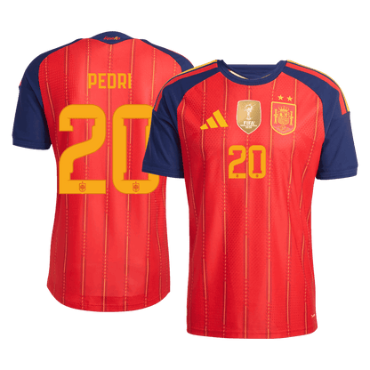 Koszulka piłkarska w wersji zawodniczej Hiszpania Mundial 2026 domowa Champion Edition PEDRI #20