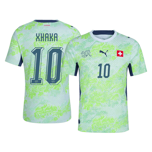 Koszulka piłkarska w wersji zawodniczej Szwajcaria Mundial 2026 wyjazdowa XHAKA #10