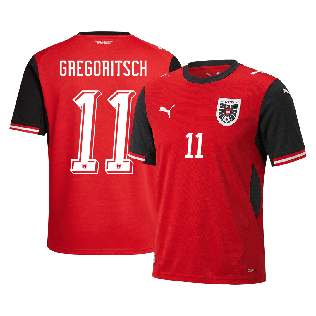 Koszulka piłkarska Austria Mundial 2026 domowa GREGORITSCH #11