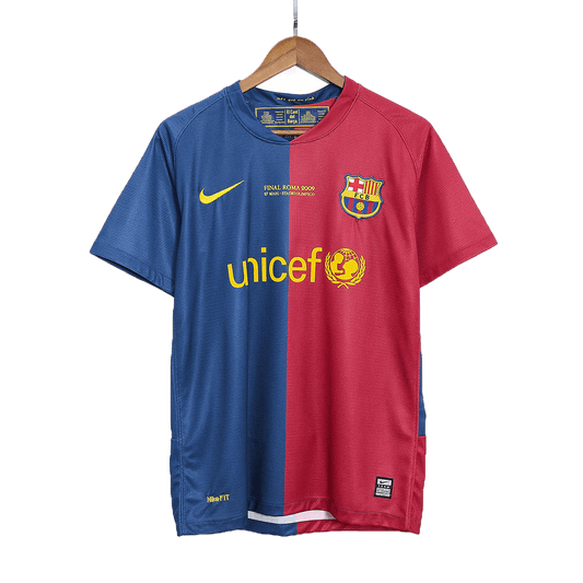 Koszulka piłkarska retro FC Barcelona UCL Final UCL 2008/09 domowa - Kibula