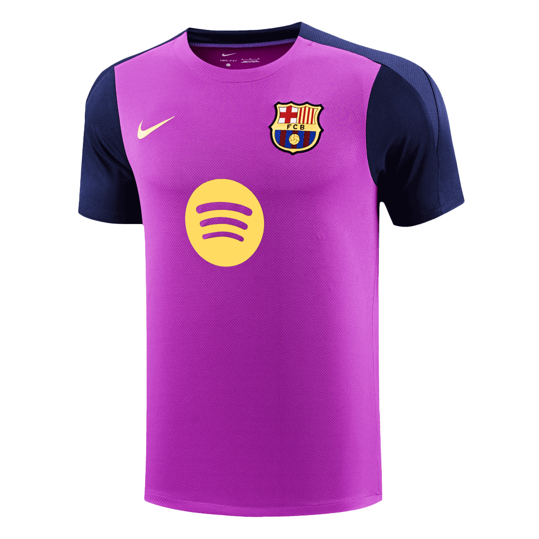 Koszulka piłkarska FC Barcelona 2025/26 przedmeczowa fioletowa - Kibula