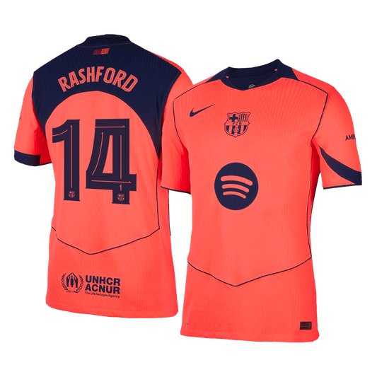 Koszulka piłkarska w wersji zawodniczej FC Barcelona UCL 2025/26 trzecia RASHFORD #14 - Kibula