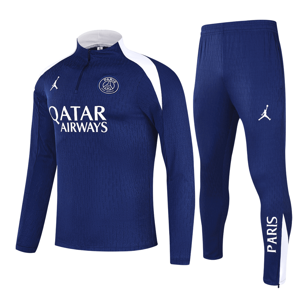 Męski dres treningowy z bluzą rozpinaną PSG 2025/26 granatowy