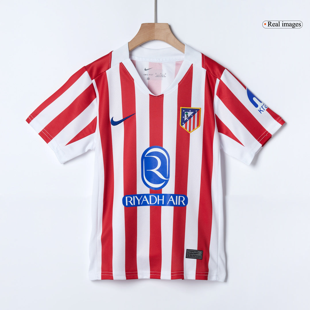 Dziecięcy zestaw piłkarski Atlético Madryt 2025/26 domowy