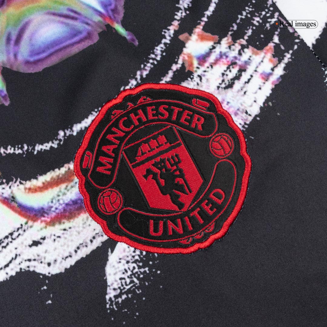 Koszulka piłkarska Manchester United 2025/26 przedmeczowa czarna