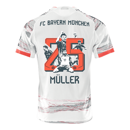 Koszulka piłkarska w wersji zawodniczej Bayern Monachium 2025/26 wyjazdowa MÜLLER Special #25 - Kibula