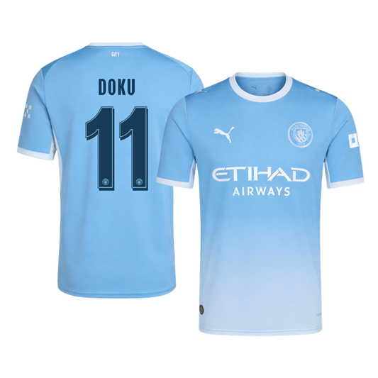 Koszulka piłkarska Manchester City UCL 2026/27 domowa DOKU #11
