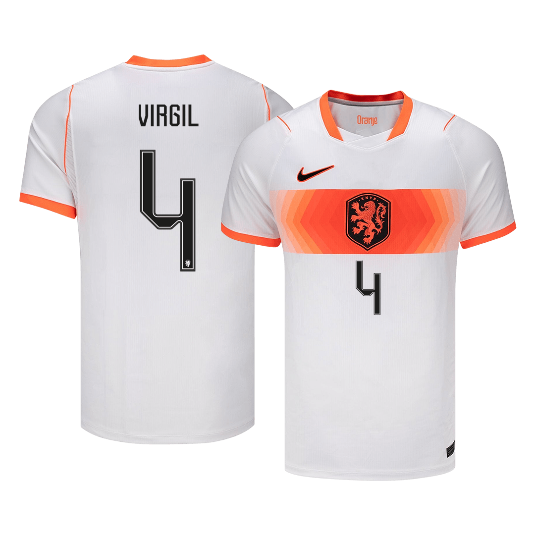 Koszulka piłkarska Holandia Mundial 2026 wyjazdowa VIRGIL #4