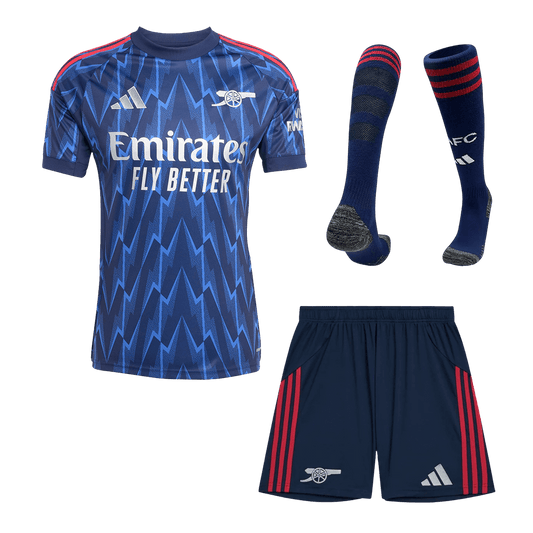 Męski pełny zestaw piłkarski Arsenal 2025/26 wyjazdowy - Kibula