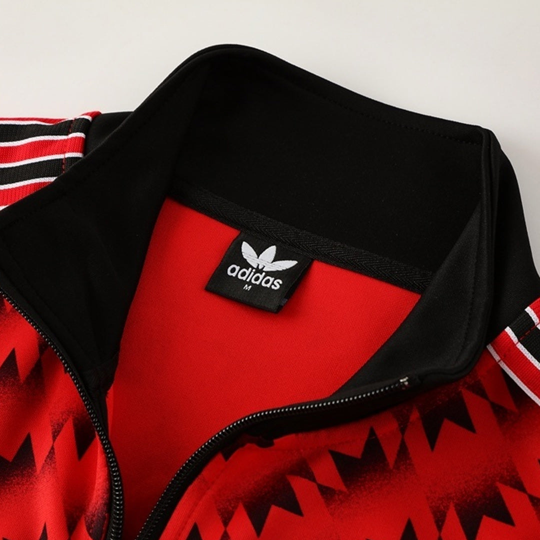 Męski dres treningowy Manchester United 2025/26 czerwono-czarny