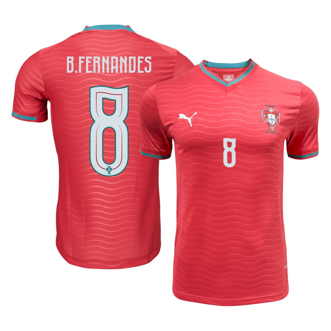 Koszulka piłkarska w wersji zawodniczej Portugalia Mundial 2026 domowa B.FERNANDES #8