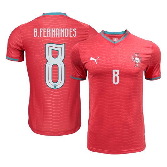 Koszulka piłkarska w wersji zawodniczej Portugalia Mundial 2026 domowa B.FERNANDES #8