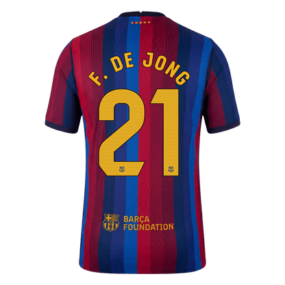 Koszulka piłkarska w wersji zawodniczej FC Barcelona 2026/27 domowa F. DE JONG #21