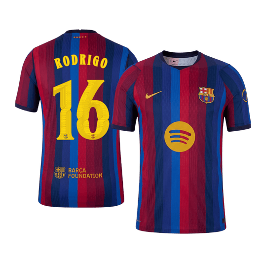 Koszulka piłkarska w wersji zawodniczej FC Barcelona UCL 2026/27 domowa RODRIGO #16