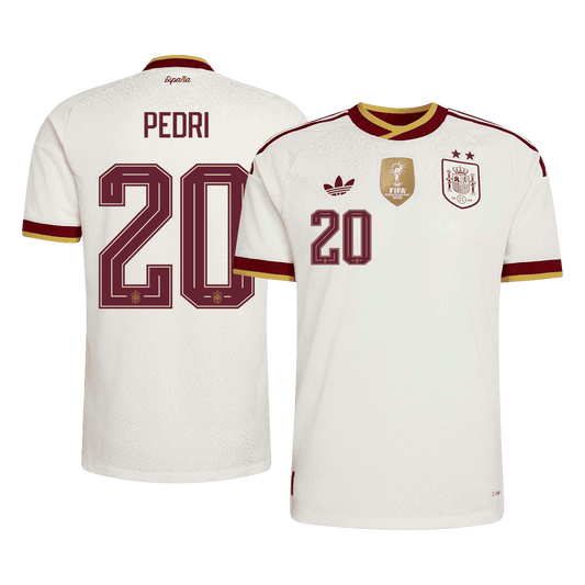 Koszulka piłkarska w wersji zawodniczej Hiszpania Mundial 2026 wyjazdowa Champion Edition PEDRI #20