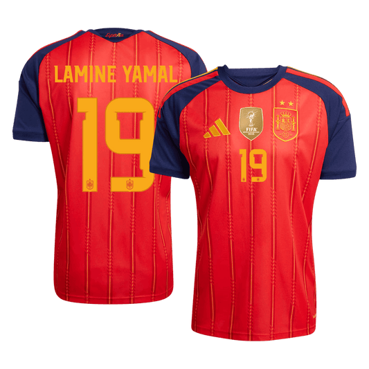 Koszulka piłkarska w wersji zawodniczej Hiszpania Mundial 2026 domowa Champion Edition LAMINE YAMAL #19