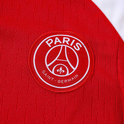 Męski dres treningowy z bluzą rozpinaną PSG 2025/26 czerwony