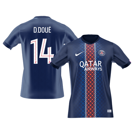 Koszulka piłkarska PSG 2025/26 domowa D.DOUÉ #14