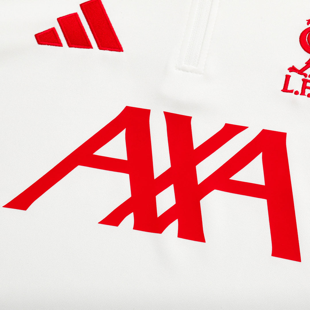 Męski dres treningowy z bluzą rozpinaną Liverpool 2025/26 biały