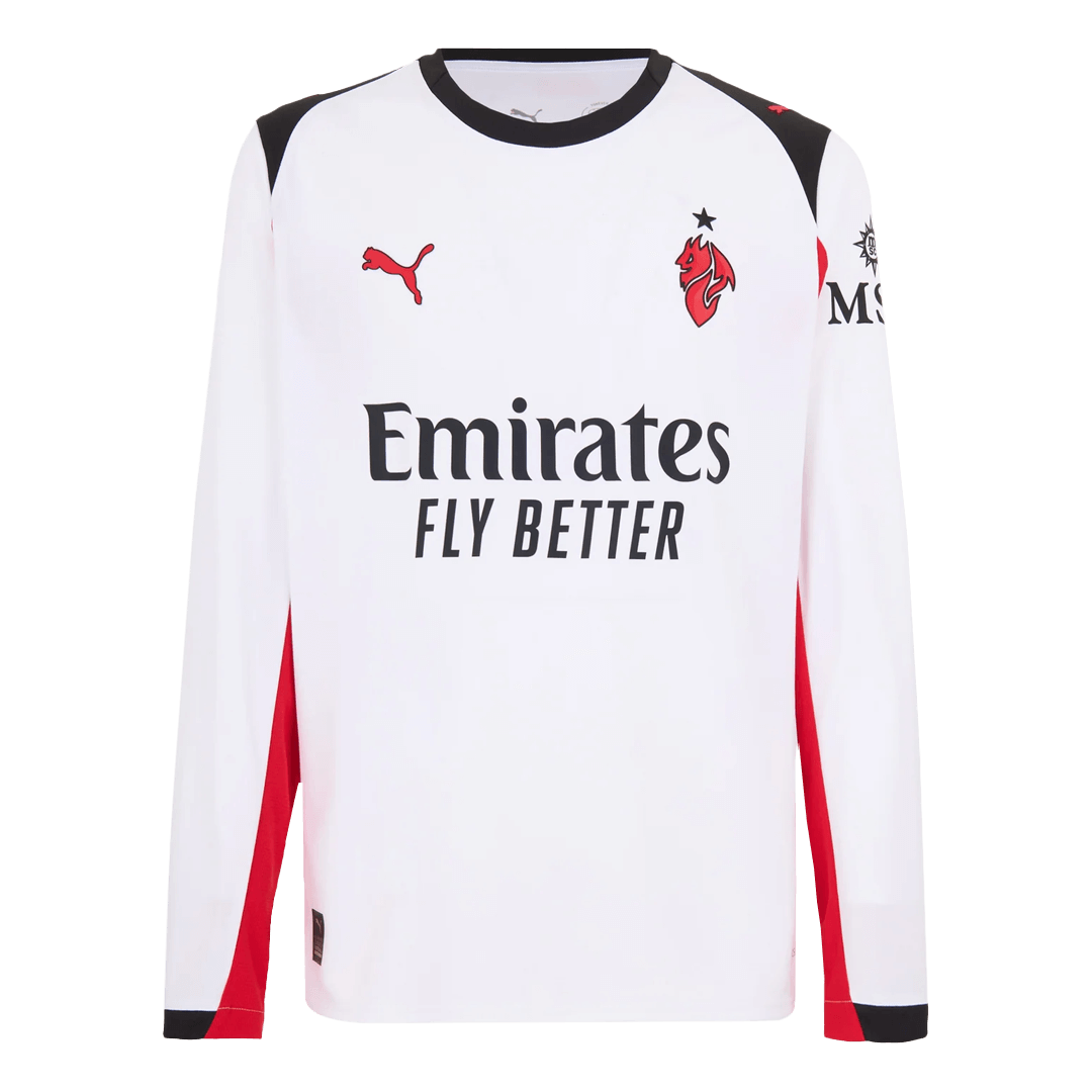 Koszulka piłkarska z długim rękawem AC Milan 2025/26 wyjazdowa - Kibula