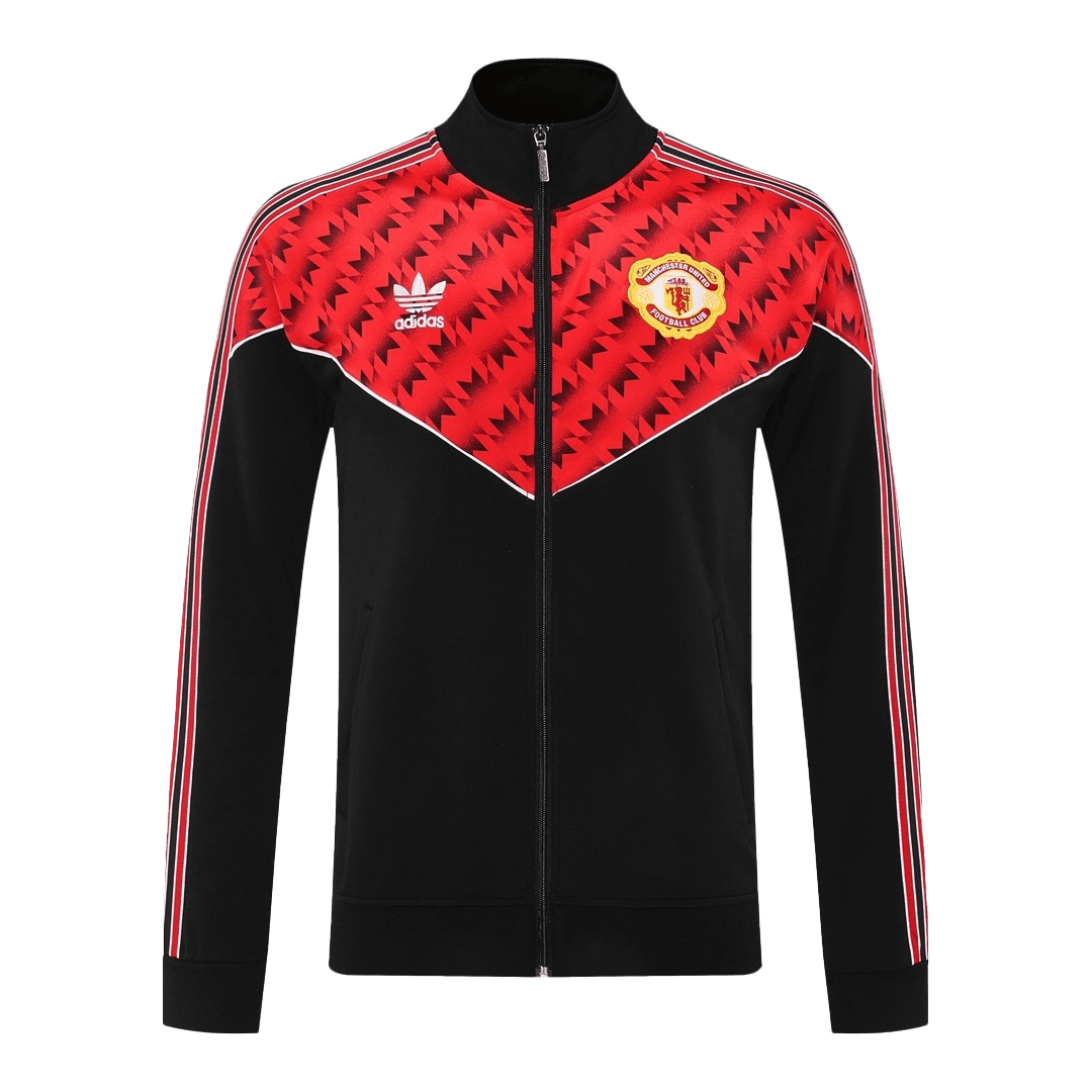 Męski dres treningowy Manchester United 2025/26 czerwono-czarny