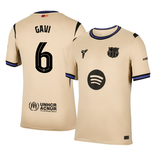 Koszulka piłkarska FC Barcelona UCL 2025/26 wyjazdowa GAVI #6 - Kibula