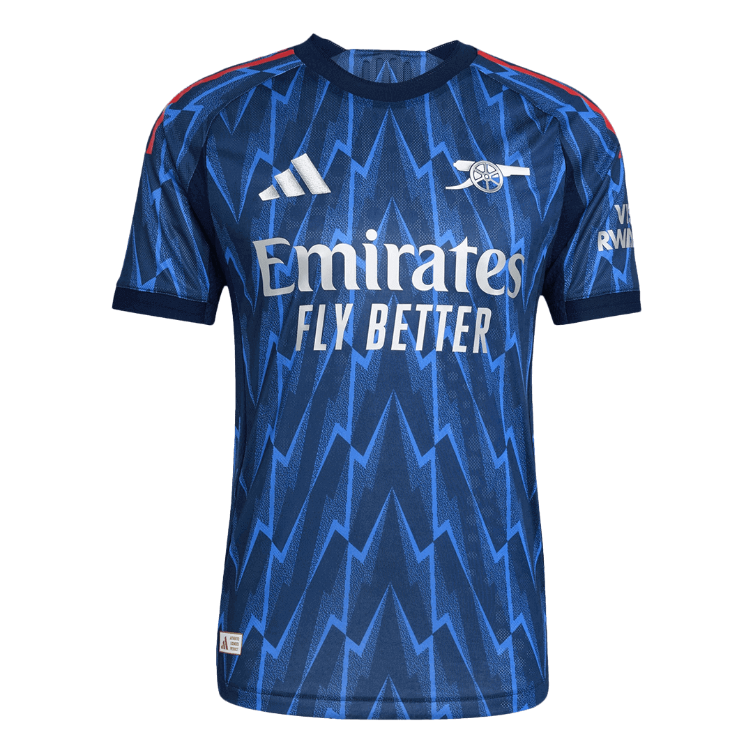 Koszulka piłkarska w wersji zawodniczej Arsenal 2025/26 wyjazdowa ØDEGAARD #8 - Kibula