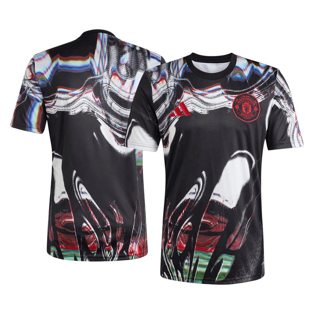 Koszulka piłkarska Manchester United 2025/26 przedmeczowa czarna