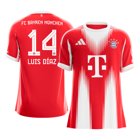 Koszulka piłkarska Bayern Monachium 2025/26 domowa LUIS DÍAZ #14