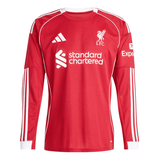 Koszulka piłkarska z długim rękawem Liverpool 2025/26 domowa