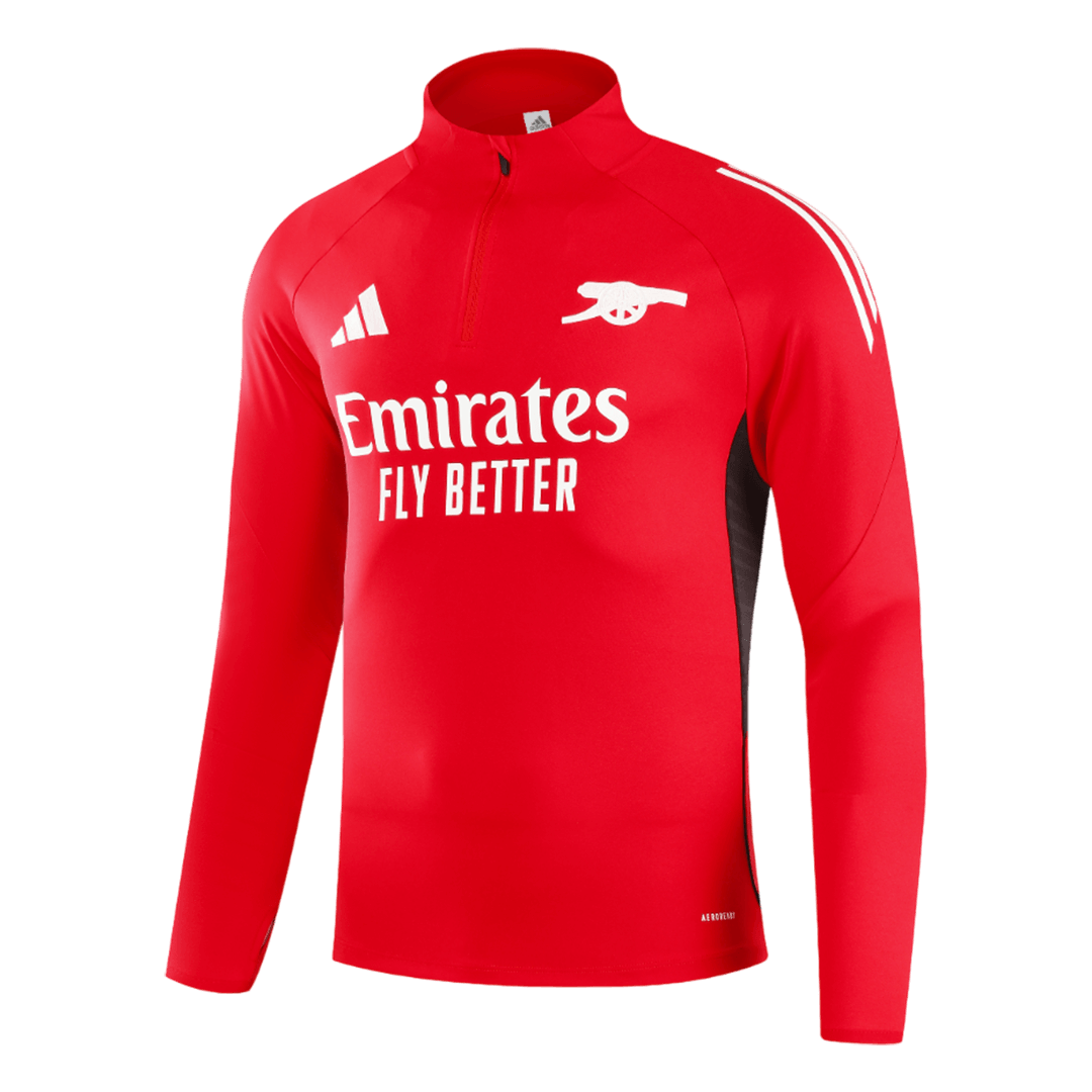 Męski dres treningowy z bluzą rozpinaną Arsenal 2025/26 czerwony - Kibula