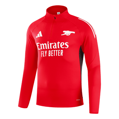 Męski dres treningowy z bluzą rozpinaną Arsenal 2025/26 czerwony - Kibula